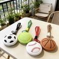 thumbnail image 7 of Creative Ball Shaped Keychain Storage Bag Coin Purse Earphone Pouch Portable Small Bag Durable Gadget Organizer, 7 of 7