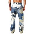 thumbnail image 6 of Hsovts Camo Pants for Men Relaxed Fit Loose Drawstring Straight Leg Workout Casual Sweatpants Athletic Pant with Pockets Coffee S, 6 of 7