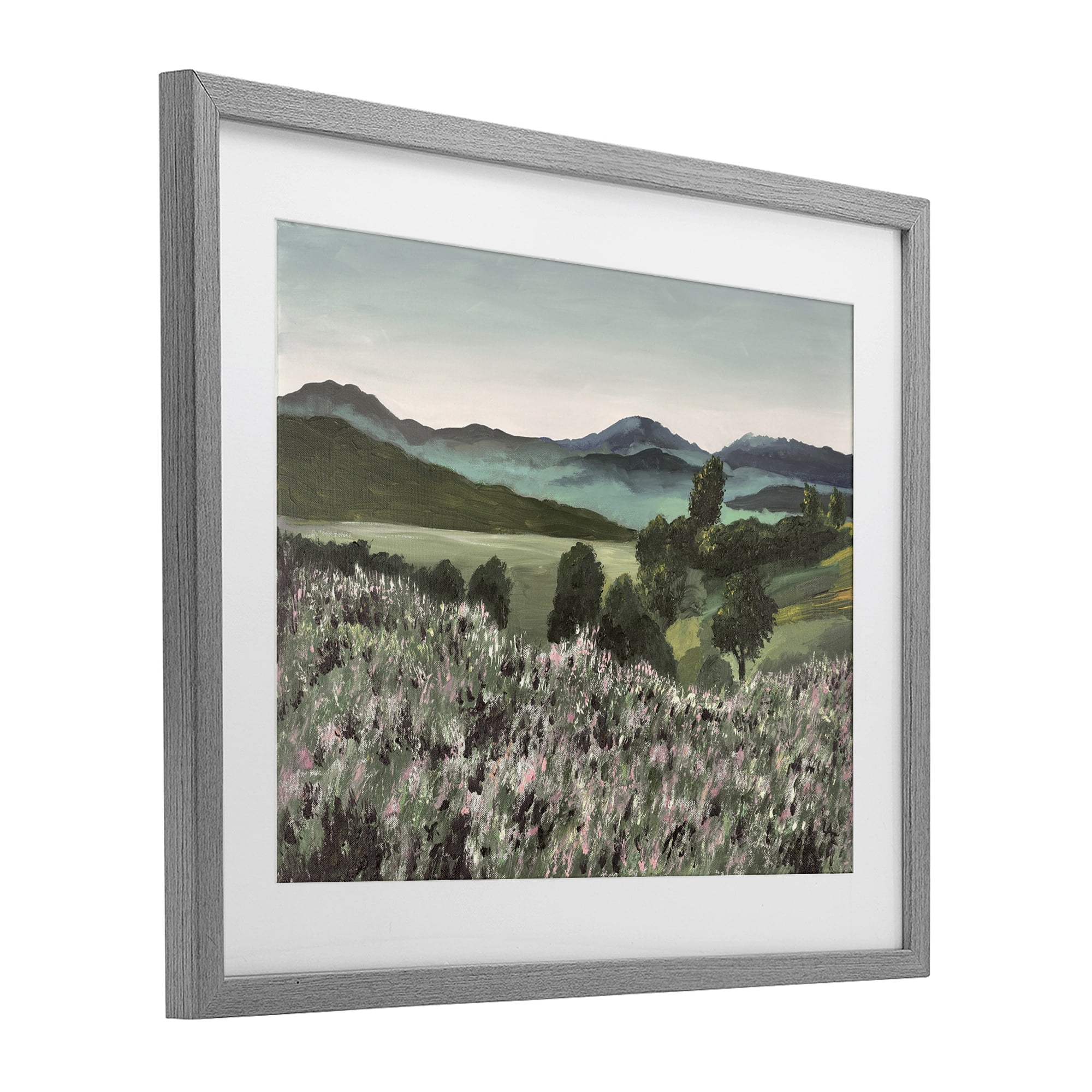 Stupell Industries Windblown Meadow Blooms Gray Framed Print Under Glass, design by Lee Ann Zirbes
