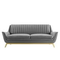thumbnail image 5 of Modway Winsome Channel Tufted Performance Velvet Sofa in Gray, 5 of 8