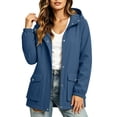 thumbnail image 2 of Jacket for Women Solid Color Loose Long-Sleeved Tops Casual Softshell Jacket with Button Pockets Jacket Women, 2 of 6