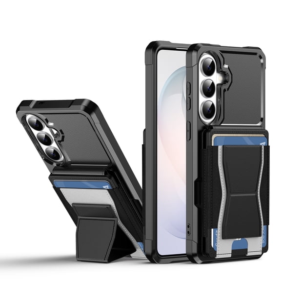 Dteck Magnetic Wallet Case for Samsung Galaxy A37 5G ,Shockproof Leather TPU Case Card Slots Kickstand Back Cover for Galaxy A37,Black