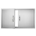 thumbnail image 2 of KFFKFF BBQ Access Door, 36W x 21H Inch Double Outdoor Kitchen Door, Stainless Steel Flush Mount Design with Handles, Suitable for BBQ Island, Grilling Station, and Outdoor Cabinet, 2 of 9