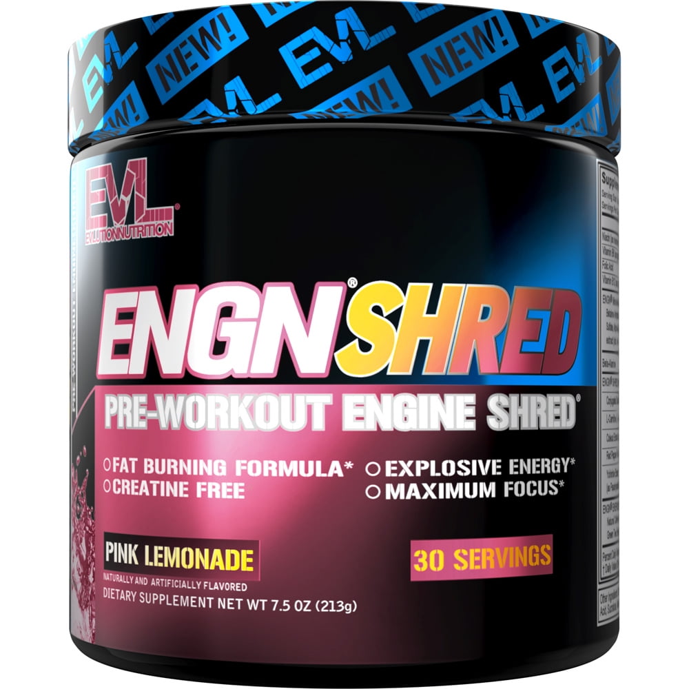 Evlution Nutrition ENGN Shred Pre Workout Powder, EVL Intense Energy