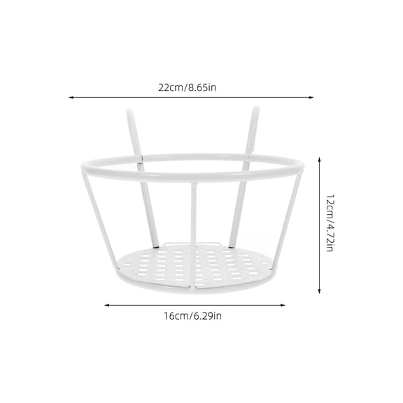UPOUART White Iron Plant Hangers with Railing Hooks, Indoor Flowerpot Holders for Decor, 2 Pieces