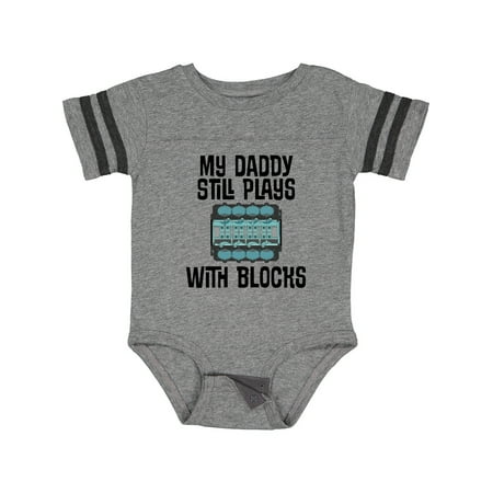 

Inktastic Auto Mechanic Daddy Still Plays with Blocks Gift Baby Boy or Baby Girl Bodysuit