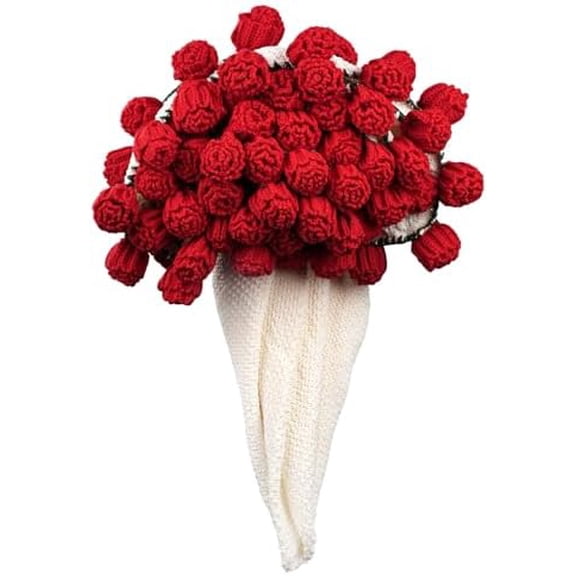 Handmade Crochet Flower Bouquet Blanket – 59-Inch Round Dual-Use Throw & Décor – Machine Washable, Ready-to-Use Gift for Home, Birthdays, Mother’s Day$$Home Decor, Kitchen, & Other