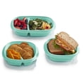 thumbnail image 4 of Rubbermaid TakeAlongs On the Go Food Storage and Meal Prep Containers, Set of 25 (50 Pieces Total), Teal Splash, 4 of 4