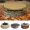 Khaki, variant on 51-74.8" Round Fire Pit Cover Heavy Duty 600D Oxford Outdoor Firepit Cover with Adjustable Buckle Strap for In-Ground -In Stone/Gas Fire Pits (BLACK, 51")