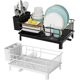 thumbnail image 2 of Drawing shelf with drainage board, stainless steel dish shelf for kitchen counter, robust dishwasher drainage, 2 of 5