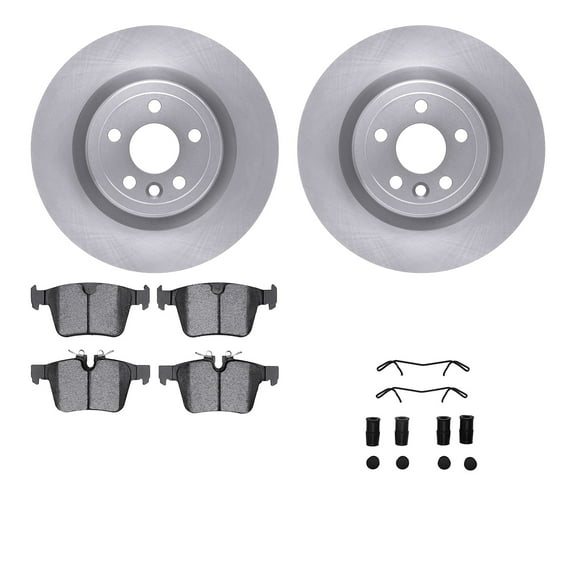 Dynamic Friction Company Rear Brake Rotors with 5000 Advanced Brake Pads includes Hardware 6512-20152