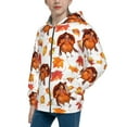 thumbnail image 2 of Rocae Thanksgiving Turkey Leaves for Zip Up Hoodies for Teen Sweatshirt with Hood-Medium, 2 of 6