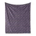 thumbnail image 1 of Flower Soft Flannel Fleece Throw Blanket, Ornamental Composition with Blossoming Flowers Bouquet Corsage Flourishing Nature, Cozy Plush for Indoor and Outdoor Use, 70" x 90", Multicolor, by Ambesonne, 1 of 6