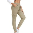 thumbnail image 3 of ABATAB Womens Cargo Pants with Pockets Lightweight Hiking Gym Pants Low Waisted Casual Athletic Outdoor Trousers for Travel, 3 of 6