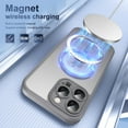 thumbnail image 3 of Dteck Magnetic Case for iPhone 16 Pro,Shockproof Matte PC+TPU Case Compatible with MagSafe Translucent Matte Back Cover Built-in with Smart Touch Buttons for iPhone 16 Pro, Gray, 3 of 8