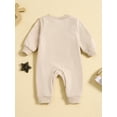 thumbnail image 5 of Bagilaanoe Newborn Baby Girl Boys Jumpsuit Letters Embroidery Long Sleeve Bodysuit 3M 6M 9M 12M Infant One Piece Romper, 5 of 9