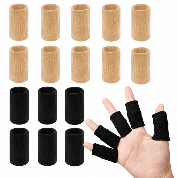 20 Pack Finger Compression Sleeves | Elastic Brace for Sports, Arthritis & Injury Recovery