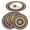 01#Multicolor, variant on Djiypn Vintage Round Placemats for Kitchen and Dining Room Decor - Stylish Heat-Resistant Table Protectors for Farmhouse and Outdoor Use - Perfect for Entertaining Family and Friends