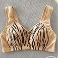 thumbnail image 2 of ManxiVoo Full Bust Front Closure Wireless Bra Large Cup Size Supportive Comfort Fit Seamless Camisole Style Printed Design XXXXL Size Light Yellow, 2 of 6
