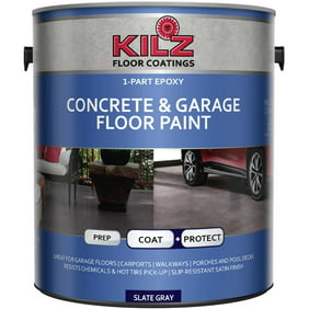 KILZ 1-Part Epoxy Acrylic Interior/Exterior Concrete and Garage Floor Paint, Satin, 1 gal