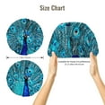 thumbnail image 5 of Pofeuu Beautiful Blue Peacock Print Silk Bonnet for Sleeping, Satin Hair Bonnets, Soft Elastic Band Silk Sleep Cap, Hair Wrap, 5 of 6