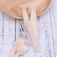 thumbnail image 3 of KAJNBN 150Pcs Disposable Wooden Utensils Set Beige Wood Cutlery for Kitchen Picnic Wedding, 3 of 8