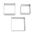 thumbnail image 3 of PAMINGONO Square Pastry Molds Silver Baking Tools Home Baking 3Pcs 3in, 3 of 11