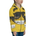 thumbnail image 5 of Picia Smiling With Sunglasses for Boys Fashion Full-zip Hoodies & Sweatshirts with Kangaroo Pocket,Zip-up Hooded Sweatshirt for Kid, Moisture Wicking & Breathable-Medium, 5 of 6