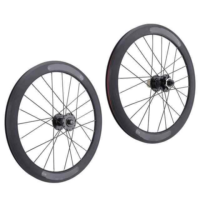 Folding Cycle Wheelset, 20 Inch Cycle Front Rear Wheel Assembly Compatibility Double Layer Rim Aluminum Alloy for Replacment