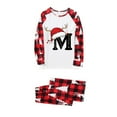 thumbnail image 2 of FAOWME Matching Family Christmas Pajamas Set Long Sleeve Round Neck Printed Top And Pants Festival Party Holiday Warm Soft Sleepwear Outfits For Women Mom-Red Xl, 2 of 7