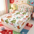 thumbnail image 2 of Manfei Xmas Festive Snowflake Zipper Twin Comforter Sets with Fitted Sheet and 2 Pillowcases,Bright Farm Cattle Zipper Bedding Set,Polkadot Reversible,4 Pieces, 2 of 7