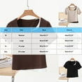 thumbnail image 3 of Maean Cotton Shirts for Womens Crop Tee Square Neck Short Sleeve Causal Tshirts Summer Slim Top, 3 of 3