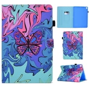 iPad 9th Generation 10.2-inch Case,Dteck Shockproof Magntic Smart Pattern Leather Hybrid Rubber Case for iPad 8th/7th Gen 10.2" Kickstand Card Holder Wallet Protective Cover,Butterfly