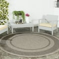 thumbnail image 2 of SAFAVIEH Courtyard Agnes Bordered Indoor/Outdoor Area Rug, Beige/Black, 6'7" x 9'6", 2 of 10