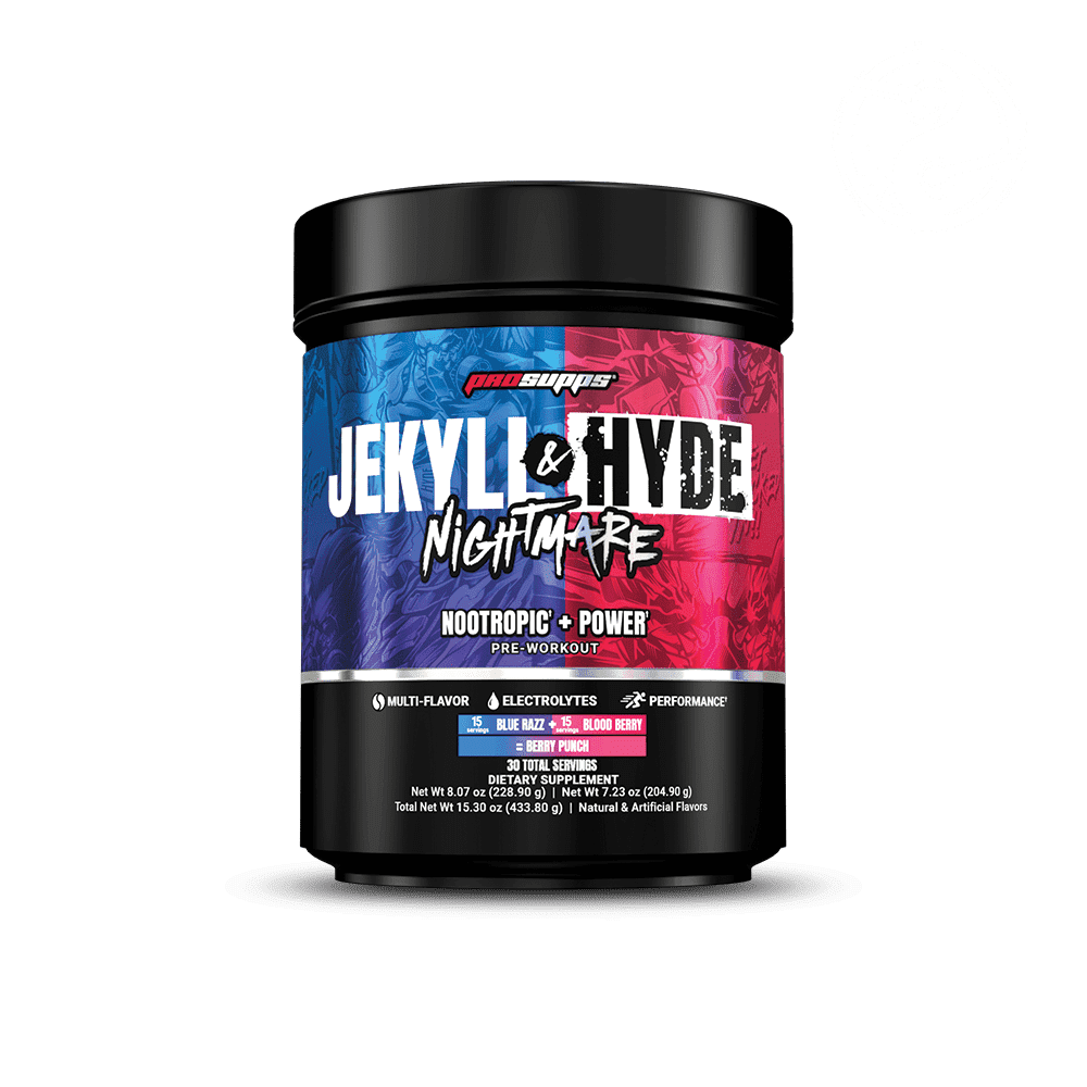 ProSupps Dr. Jekyll & Mr. Hyde Nightmare Dual Tub Pre-Workout Powder, Blue Razz & Blood Berry (15 servings per flavor) 30 servings total