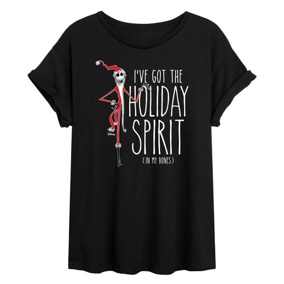 The Nightmare Before Christmas - Holiday Spirit In My Bones - Juniors Ideal Flowy Muscle T-Shirt