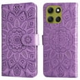 thumbnail image 2 of Funda tipo cartera GANGXUN para Motorola Moto G86 , diseño girasol, cuero PU, soporte, cierre magnético, tarjetero, 2 of 5