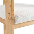 thumbnail image 2 of Modrest Letha - Modern Cream Fabric + Burl Dining Chair, 2 of 7