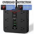 thumbnail image 4 of 16-in-1 Power Strip with Switch & Surge Protection, Travel Extension Cord with USB Ports, Outlet Electrical Extender, 6.5FT Extension Cord On/Off Switch, 4 of 8