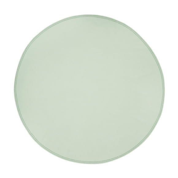 Beautiful Home by Drew Barrymore Solid Double Pop Stich Hem Fabric Tablecloth, Sage Green, 70" Round