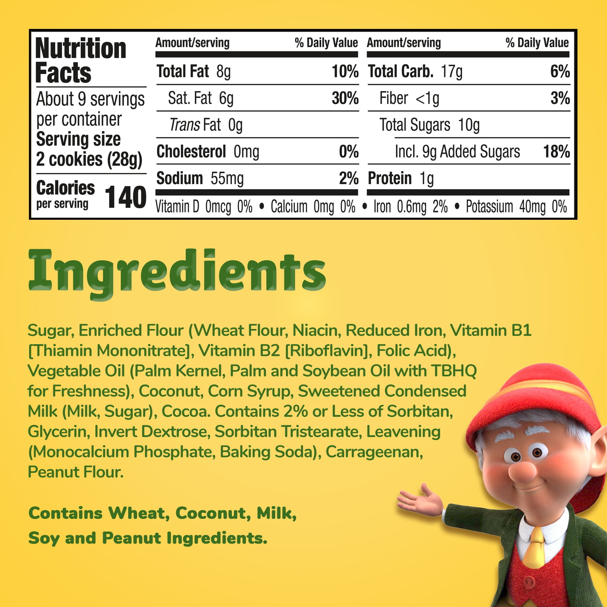 (12 pack) Keebler Coconut Dreams, Coconut and Caramel Cookies Coated in Keebler Fudge, 8.5 oz