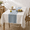 Blue Stripe-55" x 70" (Rectangular), variant on Outdoor Linen Square Tablecloth With Tassel 55 X 55 Inch