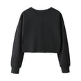 thumbnail image 4 of Michellecmm Women's Cropped Sweatshirts Letter Heart Print Crew Neck Long Sleeve Casual Loose Crop Pullovers Fall Winter Tops, 4 of 4