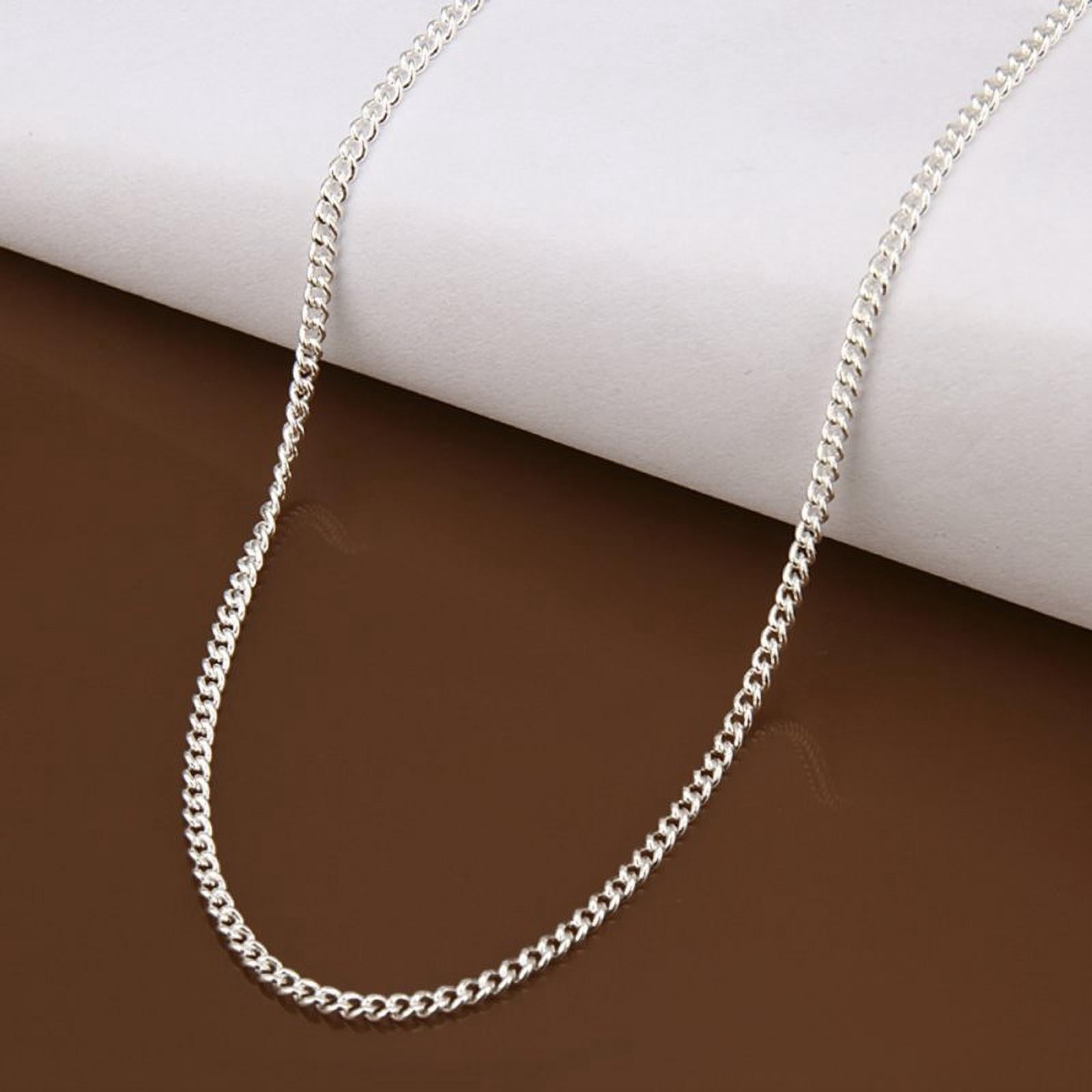 Joyful Creations Sterling Silver Tiny Cross Charm Chain Necklace