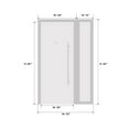 thumbnail image 5 of Front Exterior Prehung Metal-Plastic Door Frosted Glass | Manux 8113 Walnut | Side Sidelite Transom | Office Commercial and Residential Doors Entrance Patio Garage 50 x 80 (W36+14x80) Left-hand, 5 of 5