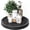 Black, variant on Pine Wood Non-Skid Lazy Susan for Table Top – 10.5" Lazy Susan Turntable for Cabinet, Kitchen Decor & Coffee Table - Ideal as a Spice Rack & Bathroom Tray with Rubber Mat (Green)
