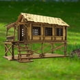 thumbnail image 6 of Wooden 3D Puzzle House, 1/72 Wooden Cabin, Architectural Scene, Assembly DIY Model Toy for Sand Table Diorama Micro Landscape Layout Decoration Style B, 6 of 8