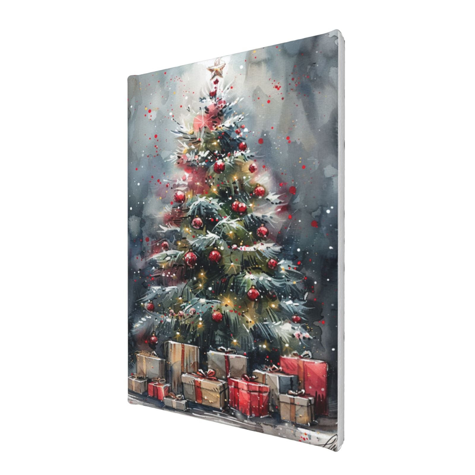 8x12 inch Canvas Hanging Picture Christmas Tree & Gift,Apartment,Restaurant,Bathroom,Cafes Wall Art Decor Canvas Painting,Charm Festival Decoration,Exquisite Christmas Tree & Gifts Painting