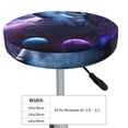thumbnail image 4 of Pofeuu Feathered Wolf Print Round Bar Stool Covers - Super Soft and Washable Elastic Stool Cushion Slipcover Easy Clean Velvet-14 inch, 4 of 7