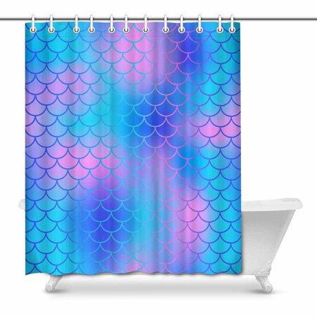 Pop Magic Fish Scale Water Soap Shower Curtain 66x72 Inch